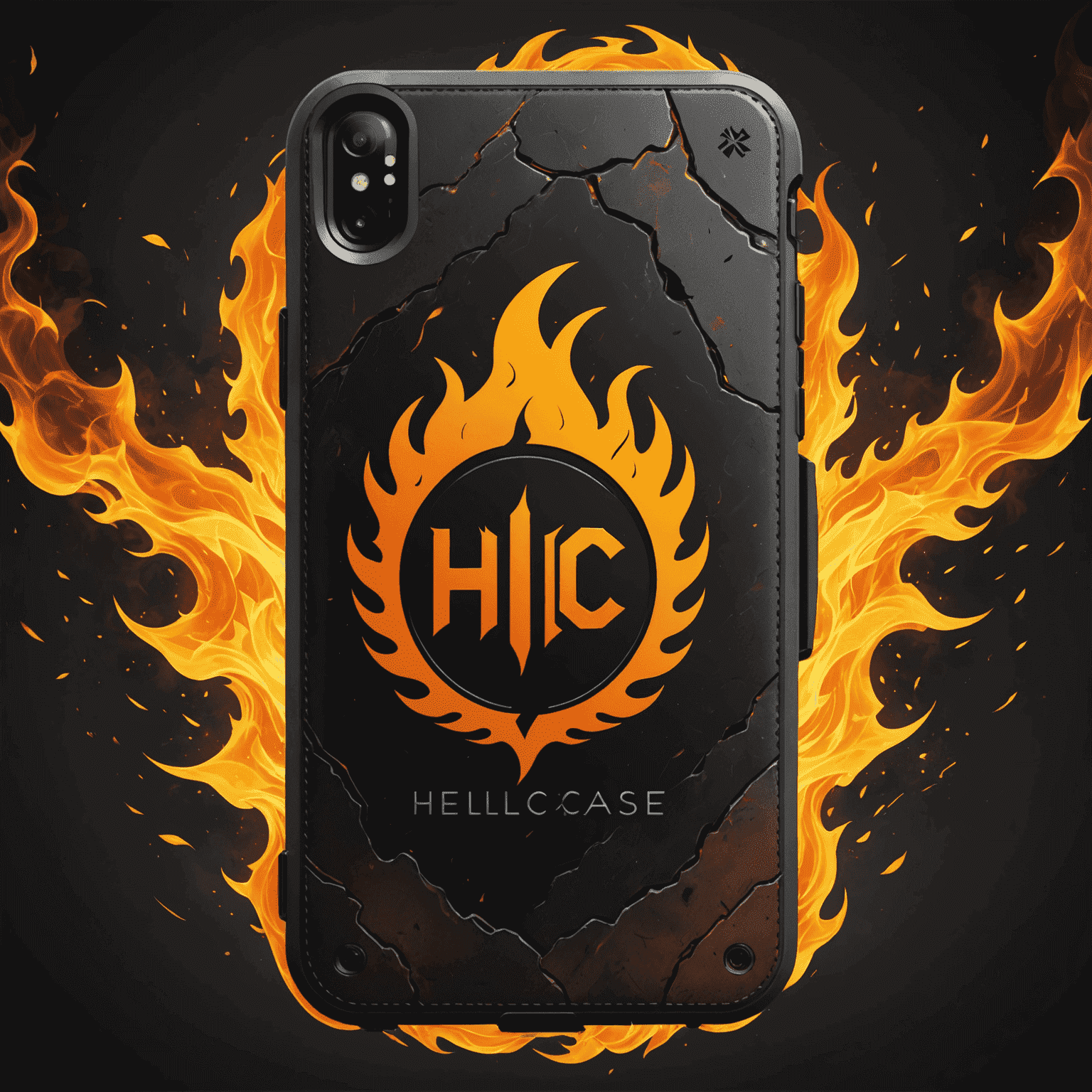 Logo di HellCase con fiamme e una cassa CS:GO