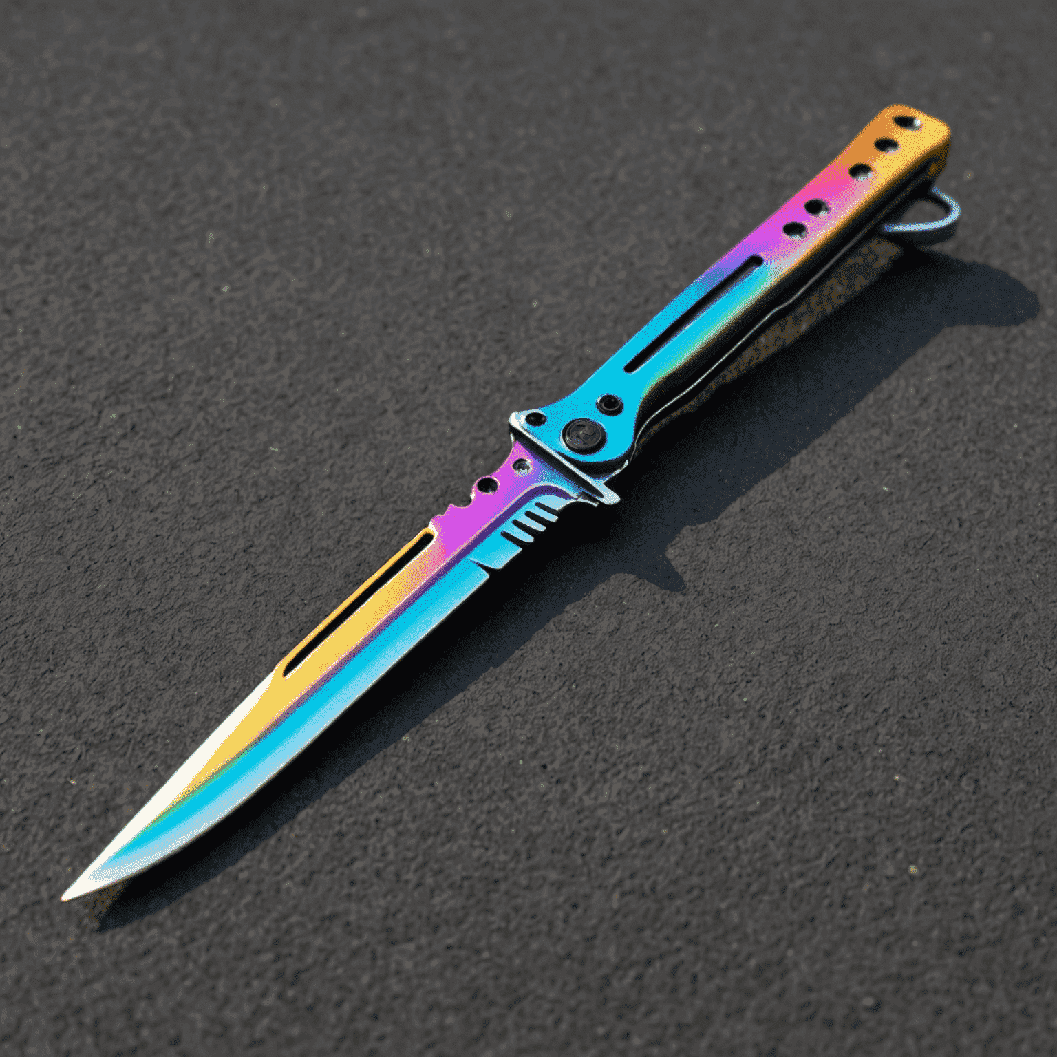 Butterfly Knife Fade skin per CS:GO, lama con sfumature colorate