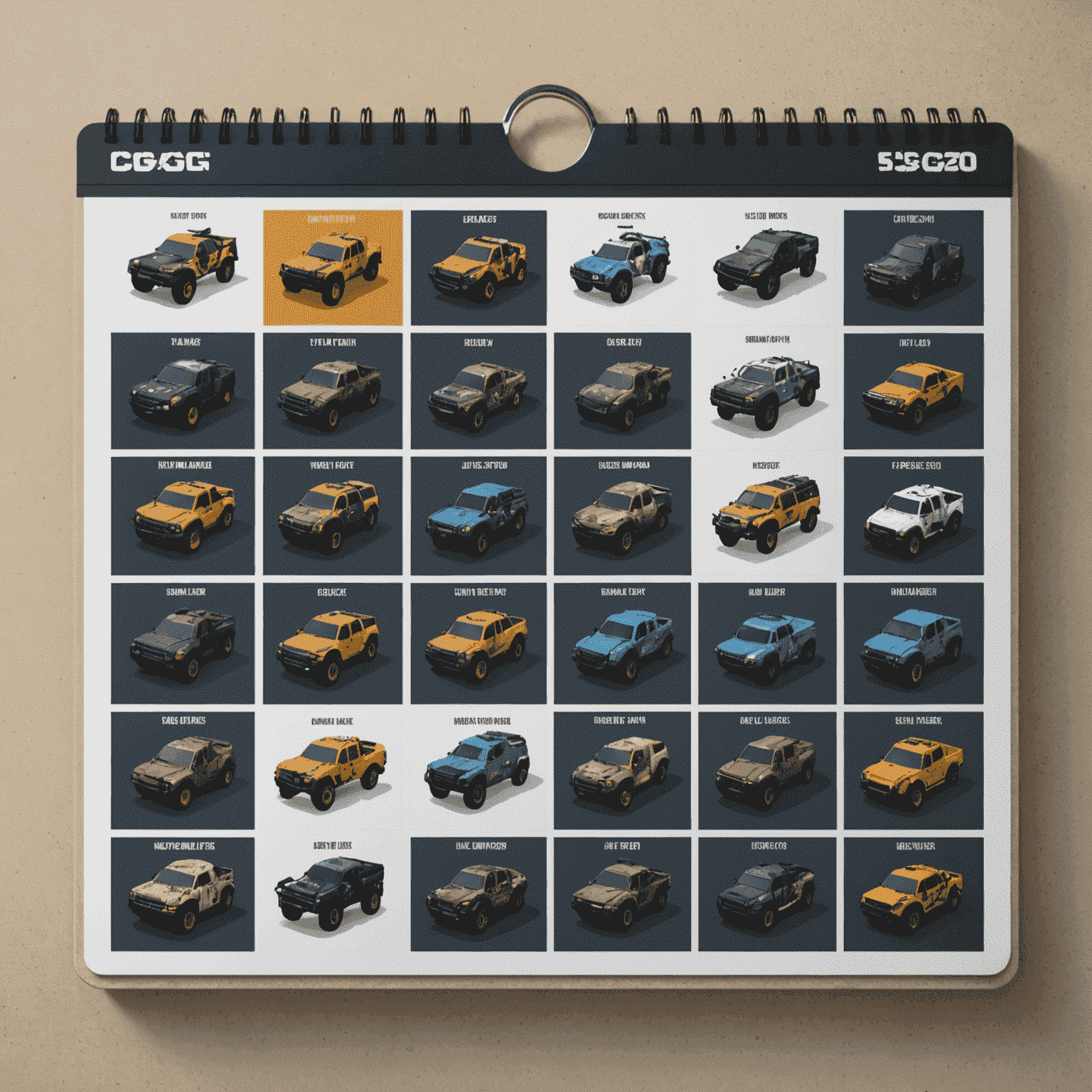 Immagine di un calendario con icone di casse e skin CS:GO, indicando ricompense giornaliere